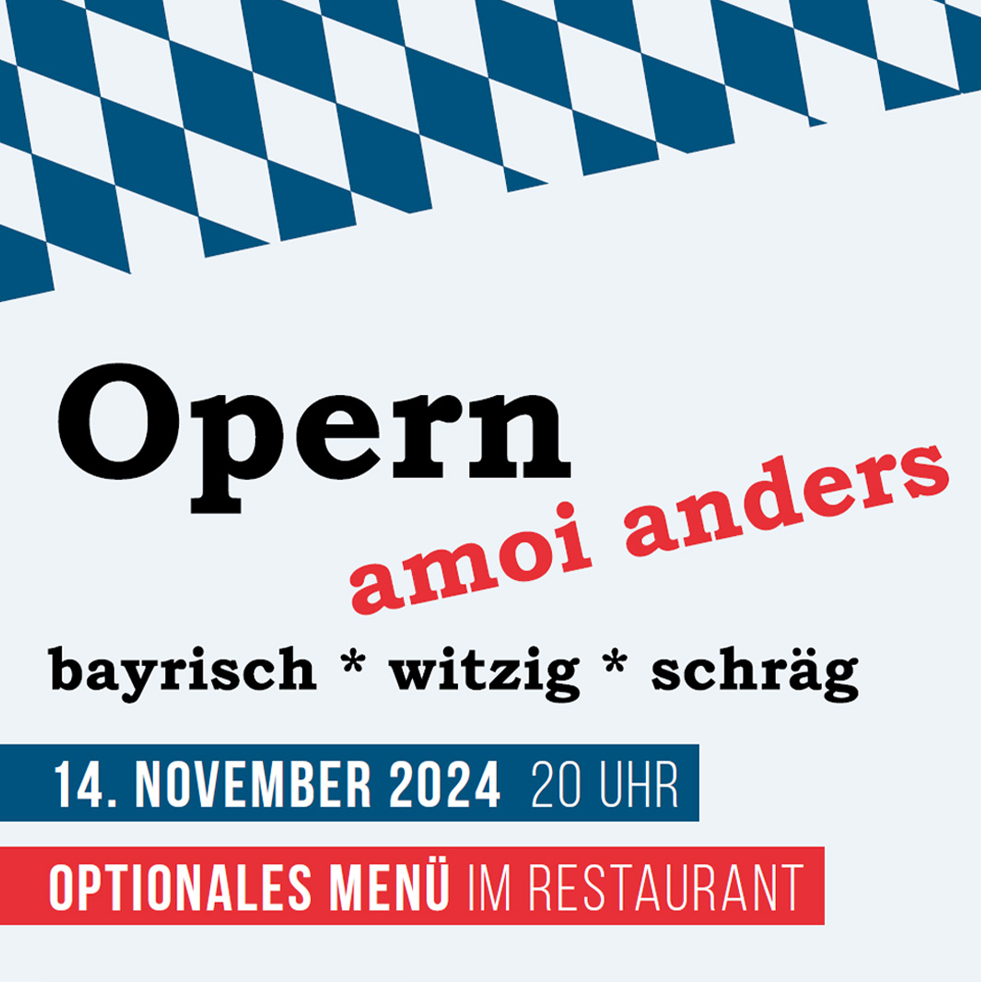 Opern amoi anders am 14. November 2024| DINZLER Kaffeerösterei